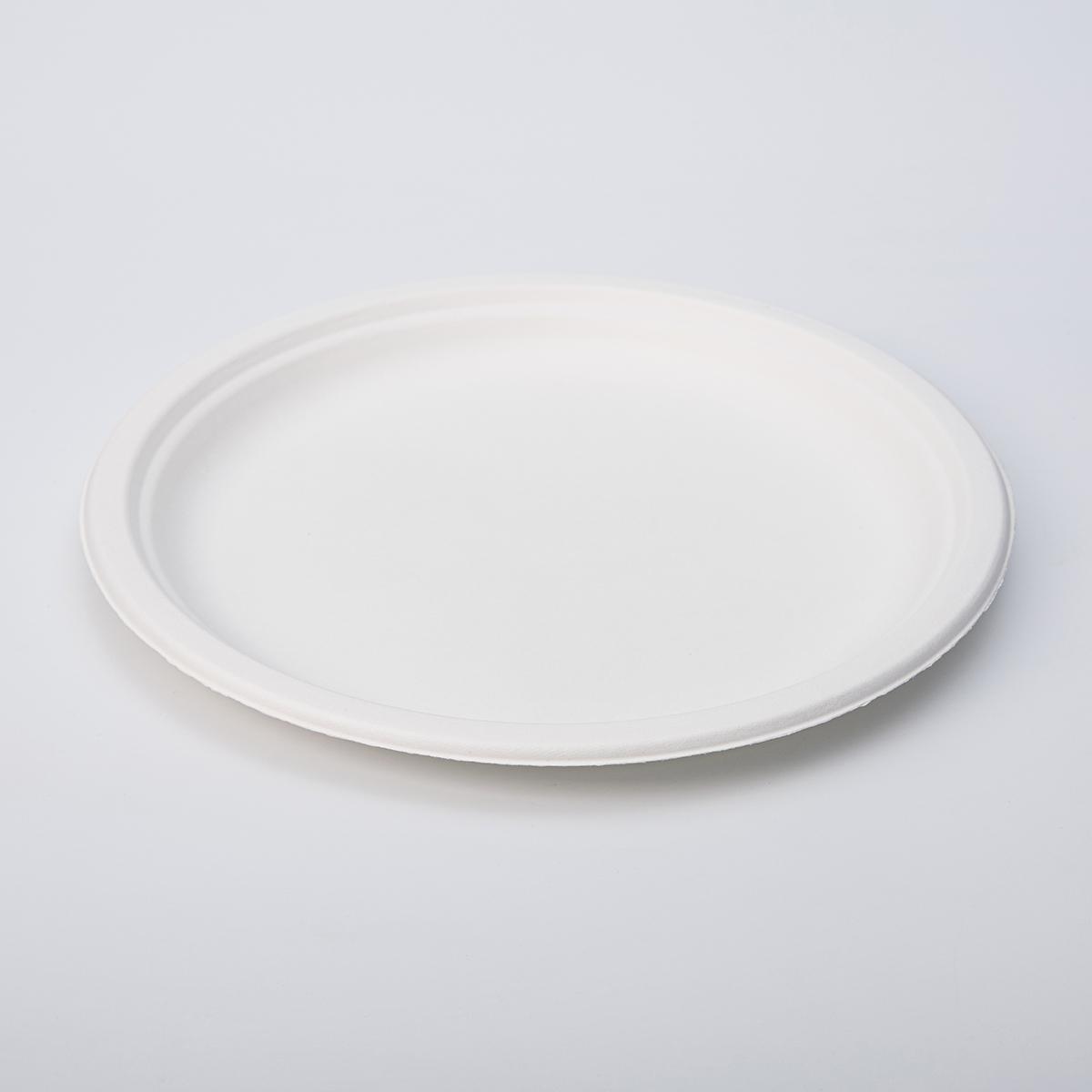 Тарілка одноразова столова, із цукрової тростини, 260мм